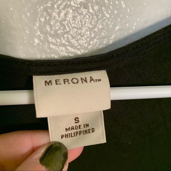 Merona Cover Up Dress V-Neck Black - Picture 8 of 10